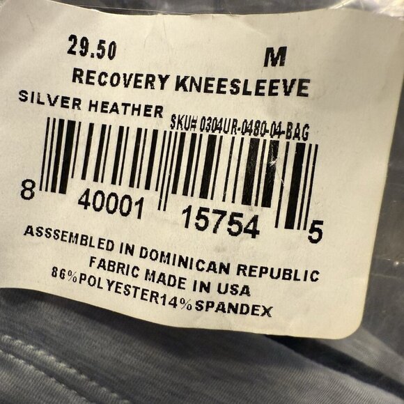 Tommie Copper Recovery Knee Sleeve Silver Heather Medium Compression Support NWT - Picture 4 of 4